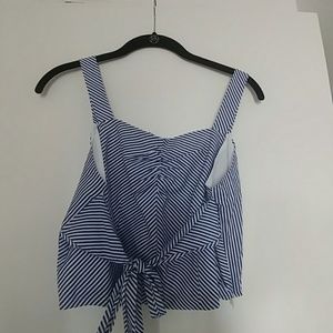 Two piece striped skirt set